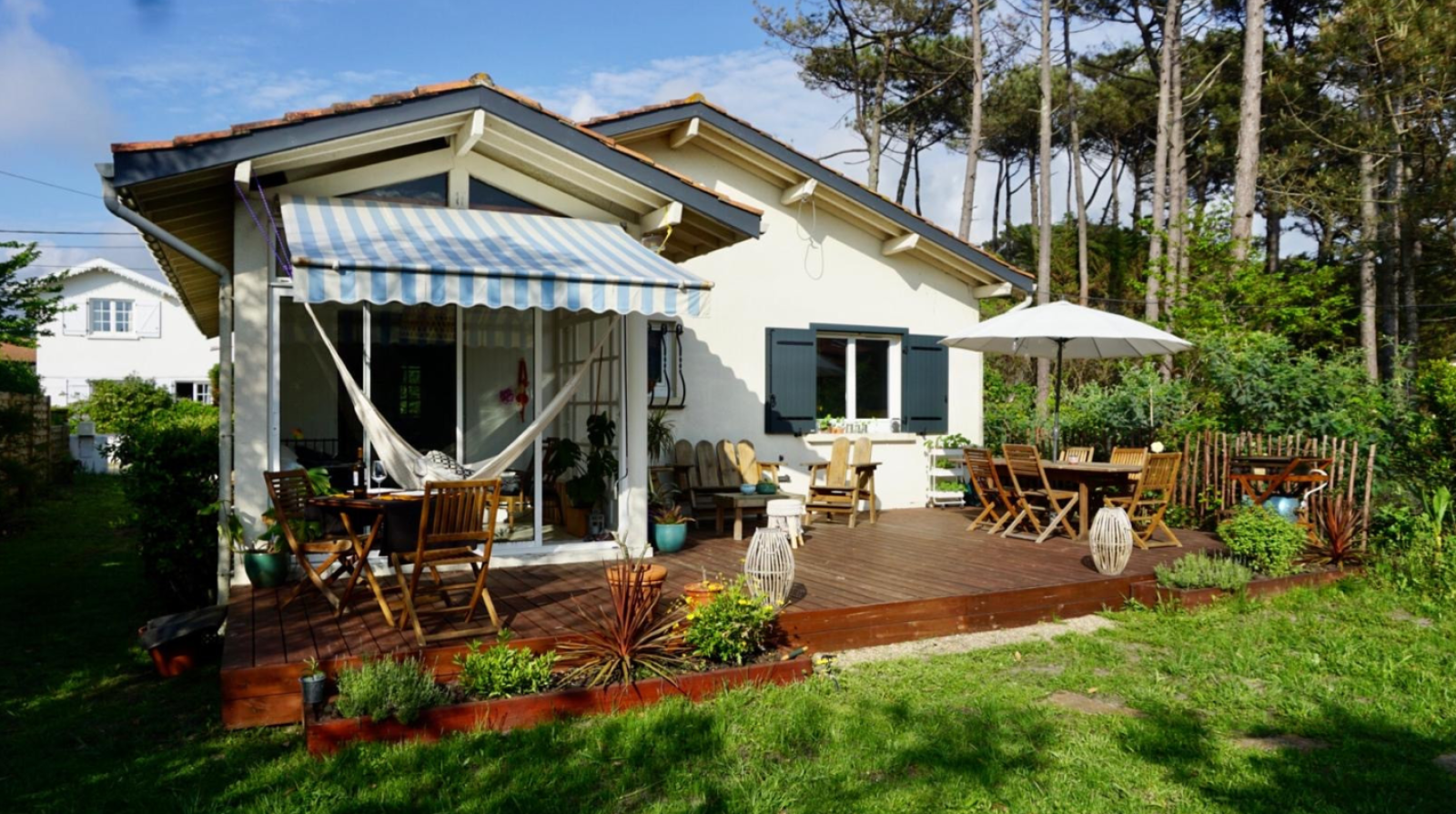 maison avec jardin à louer pour les vacances à Biscarrosse Plage