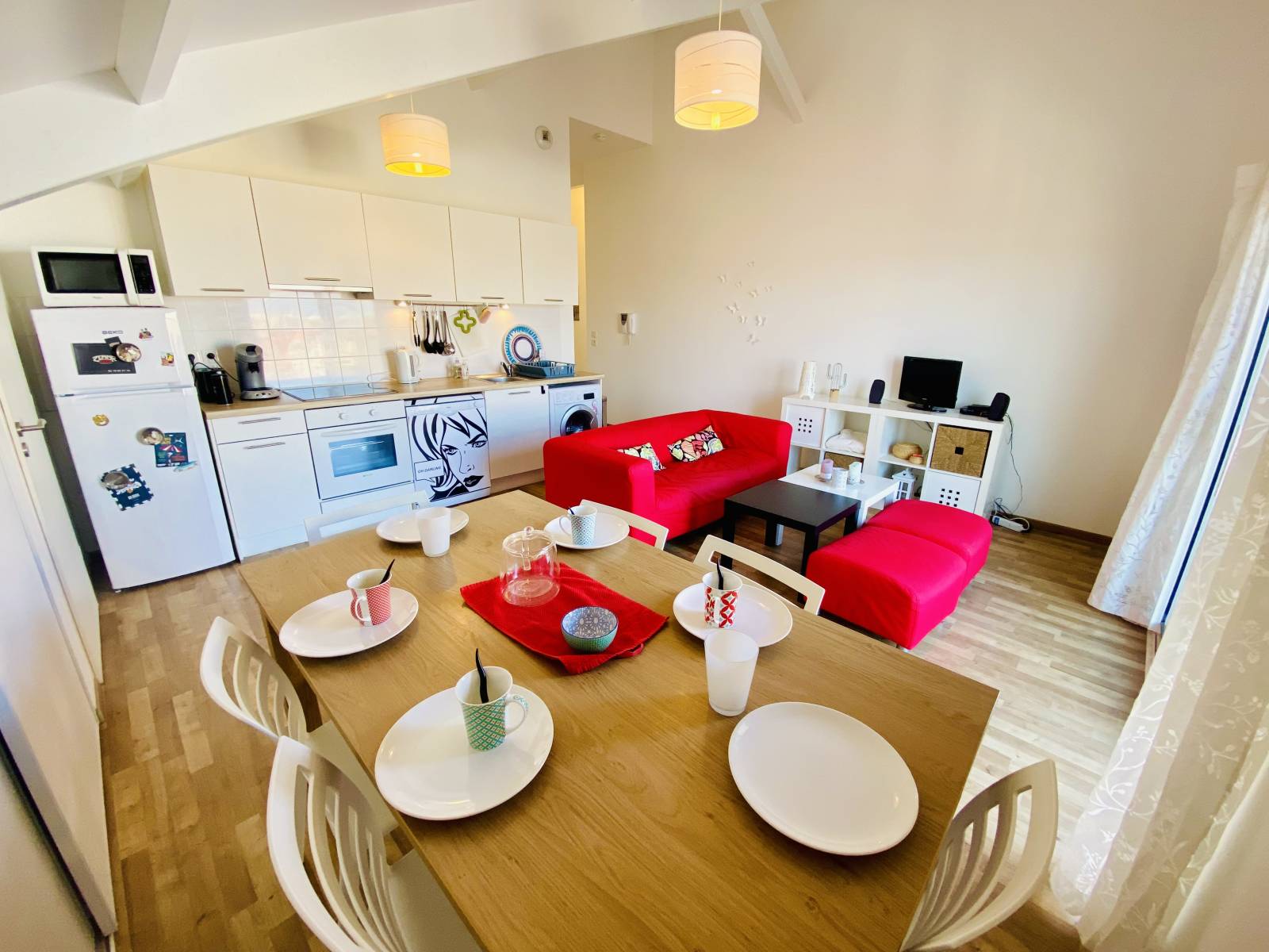 Agréable appartement avec deux chambre plus une cabine avec terrasse en front de mer de Biscarrosse Plage