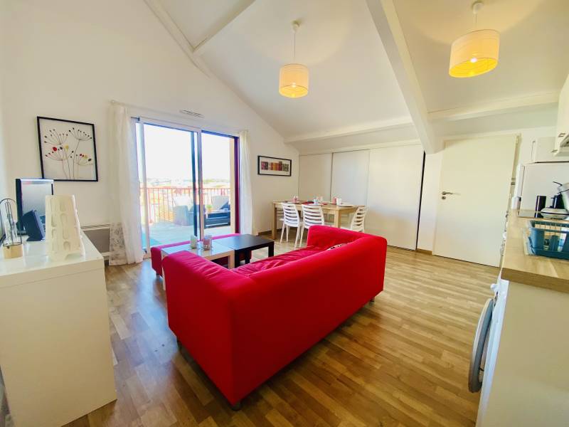 Agréable appartement avec deux chambre plus une cabine avec terrasse en front de mer de Biscarrosse Plage